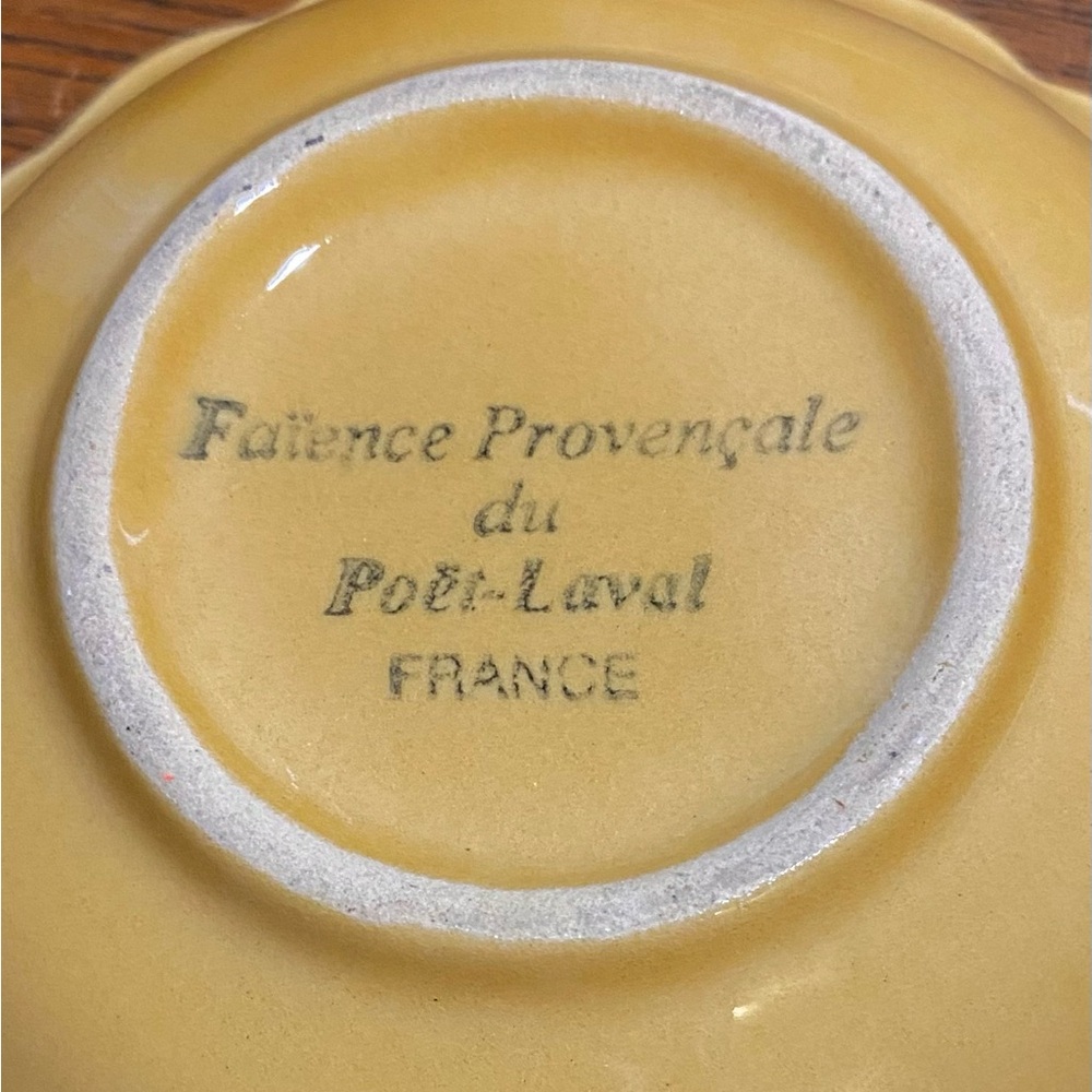 The dessert bowl is from the 1960s 
Faience Provençale du Poët-Laval.Palm TreeEC - Picture 7 of 10